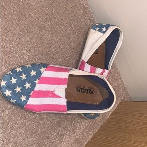 Red white and blue Shoes